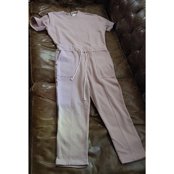 🆕PISTOLA Clarisse French Terry Shoulder Pleat Jumpsuit-S - Picture 10 of 13